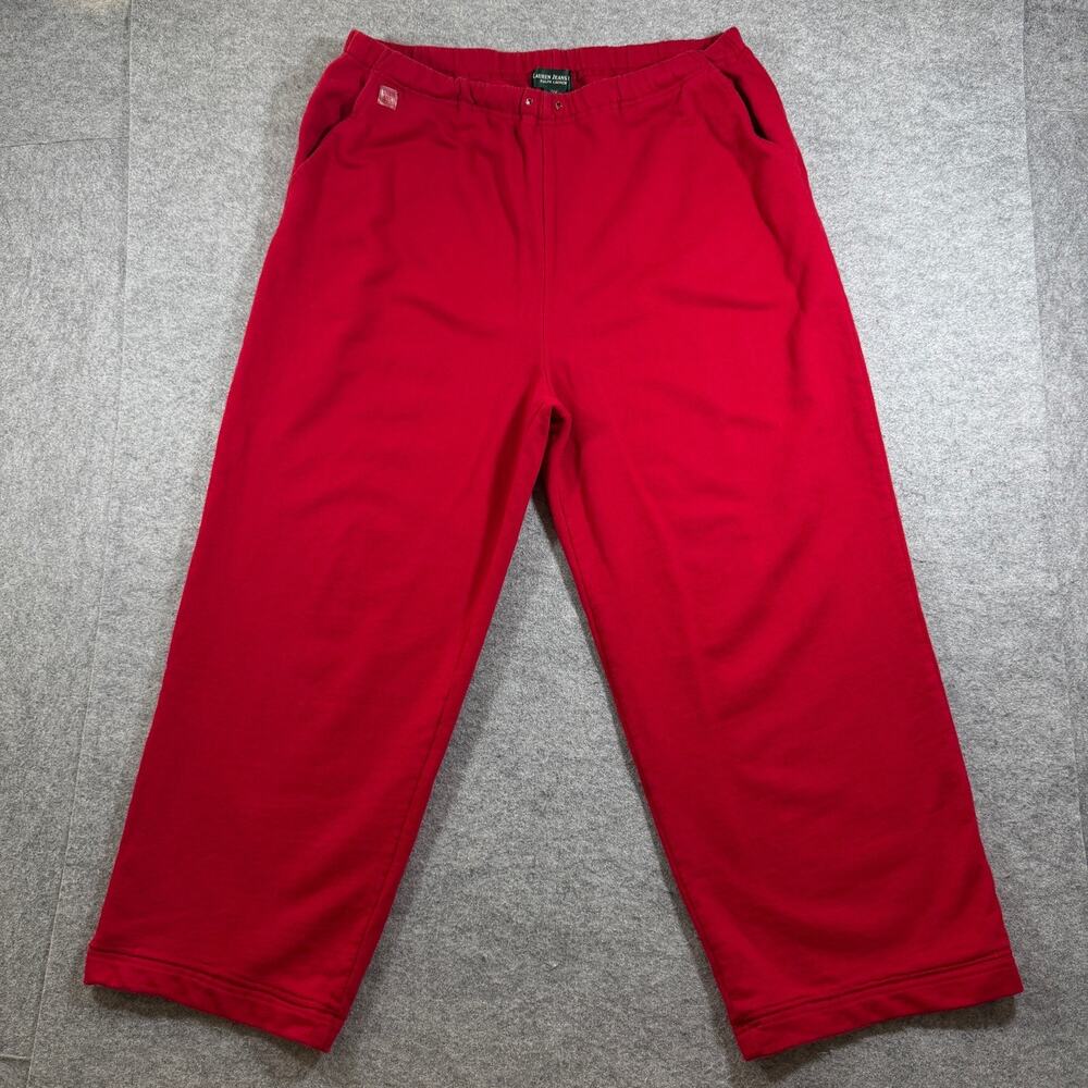 Vintage Polo Ralph Lauren Sweatpants Womens 2X Red Jeans Co Lounge Pants